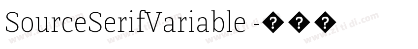 SourceSerifVariable 字体转换